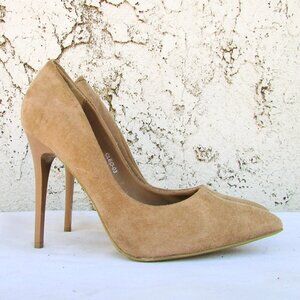 Only U CLEO tan faux suede pumps 6.5